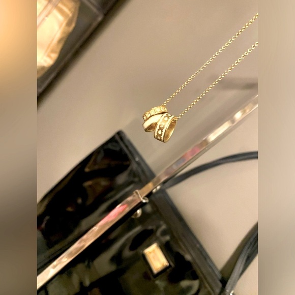 COACH “C” Signature Crystal Rondelle x3 Charms w/COACH Necklace, Authentic, EUC - Picture 5 of 11